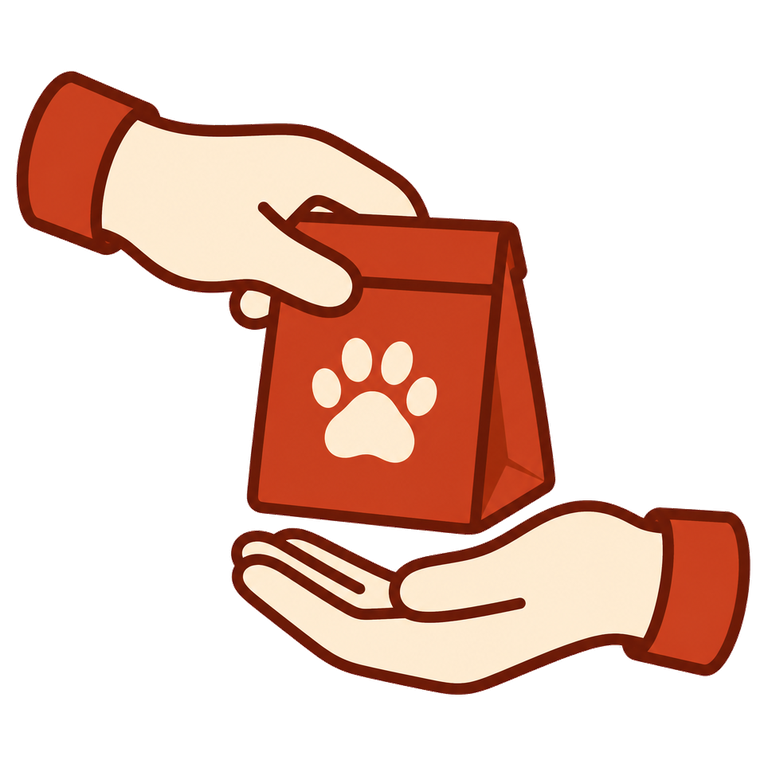 Dos manos que se alcanzan con una donación